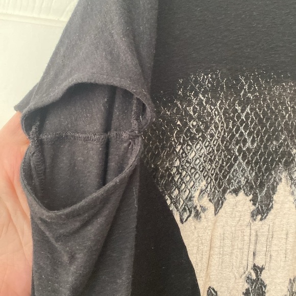 All Saints Serpine Wave Sweater Size XS Snake Elbow Cutout Edgy Jumper Thin Knit - Picture 6 of 9